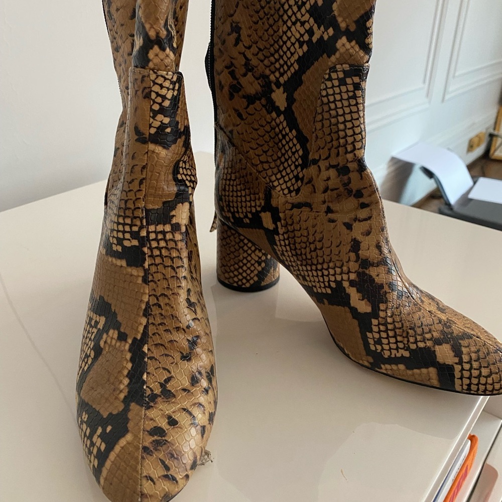 Snakeskin Zara Booties - only worn a few times!